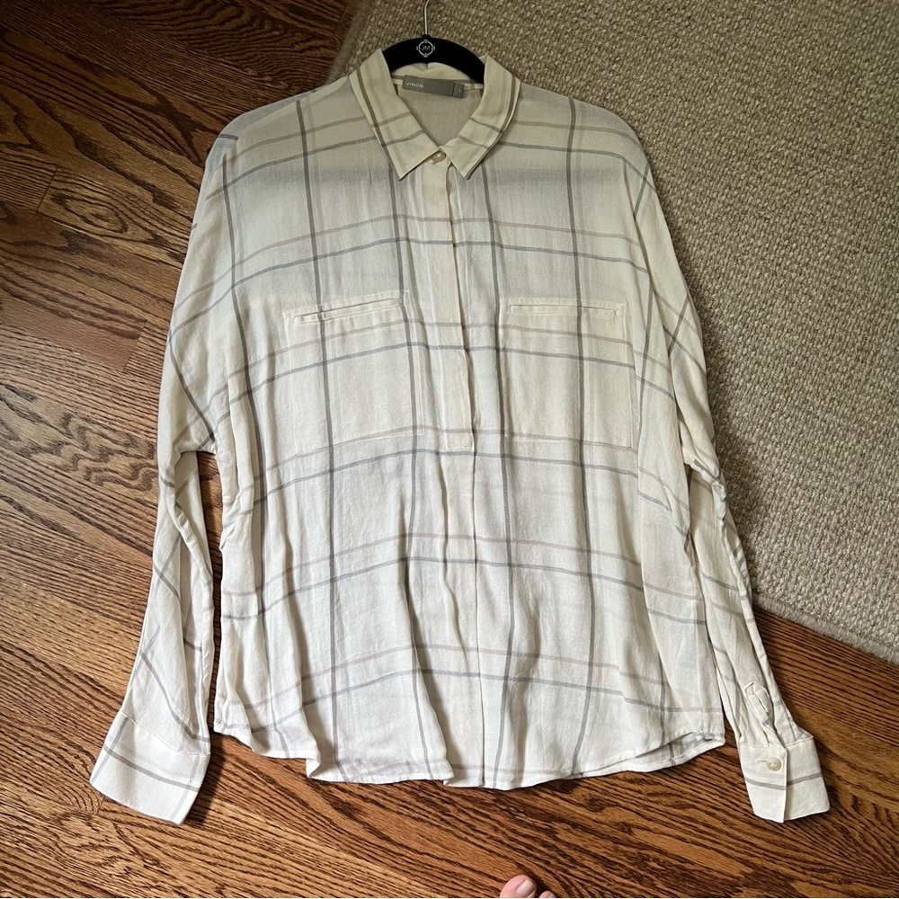 Vince Plaid Buttondown Sz. M